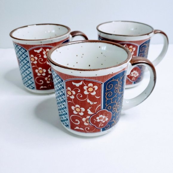 Asian Inspired Coffee Mugs (3) By GHC - Picture 1 of 12